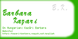barbara kazari business card